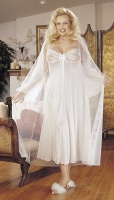 Комплект x3489 ночное платье и пеньюар белый