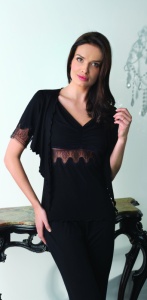 VANILLA 2223 пижама черная: купить в Киеве и Украине, цена, продажа в интернет-магазине женского белья Сила Красоты