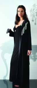 VANILLA 2247 халат черный: купить в Киеве и Украине, цена, продажа в интернет-магазине женского белья Сила Красоты