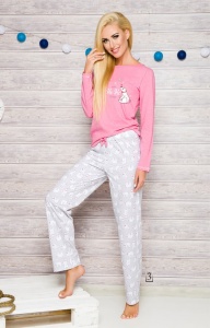 Oda 1193 пижама Taro розовый/серый: купить в Киеве и Украине, цена, продажа в интернет-магазине женского белья Сила Красоты