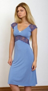 SHATO 306 сорочка  голубая: купить в Киеве и Украине, цена, продажа в интернет-магазине женского белья Сила Красоты