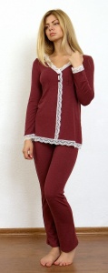 SHATO 320 пижама бордовая: купить в Киеве и Украине, цена, продажа в интернет-магазине женского белья Сила Красоты